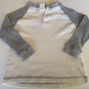 Timber Boy's Thermal Long Sleeve Top White Gray Size 5/6